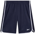 thumbnail image 1 of Shorts de básquet para niño Reebok talla 10-12 azul marino y blanco, 1 of 7