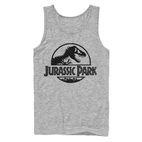 Men's Jurassic Park Classic Logo  Tank Top Athletic Heather Medium