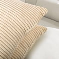 thumbnail image 6 of Pack of 2 Corduroy Decorative Throw Pillow Covers 18x18 Inch Striped Spring Cushion Covers Cozy Boho Pillowcase Farmhouse Home Decor Soft Accent Cushion Case for Couch Sofa Bed, 6 of 7