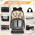 thumbnail image 3 of KUIFORTI Brown Capybara Bookbag with Lunch Box Kid Backpack Set 4Pcs Boys School Bag Pencil Pouch Water Bottle Sleeve Suitable for Elementary Primary Middle School, 3 of 7