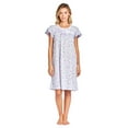 thumbnail image 2 of Casual Nights Women's Short Sleeve Floral And Lace Nightgown, 2 of 6