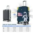 thumbnail image 4 of Hirioo Astronaut With USA Flag for Elasticity Suitcase Cover (No luggage Included) Durable Luggage Protector Fits 18-32 Inch Luggage-Large, 4 of 7