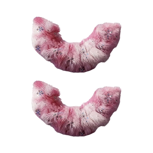 Protectores de cuchillas para patines artísticos, absorbentes de agua, cómodos y suaves. rosa