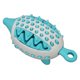 thumbnail image 5 of Juguete dispensador de golosinas para perros, juguete para rechinar los dientes, limpieza resistente a las mordeduras, forma de erizo, rompecabezas para masticar cachorros, juguete azul, 5 of 5