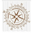 thumbnail image 3 of Ambesonne Compass Shower Curtain, Age of Discovery Theme, 69"Wx75"L, Pale Brown, 3 of 3