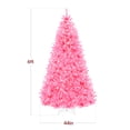 thumbnail image 2 of Best Choice Products 6ft Pre-Lit Pink Christmas Tree, Artificial Holiday Decoration w/ 947 Branch Tips, 250 Lights, 2 of 9