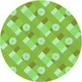 thumbnail image 1 of Ahgly Company Machine Washable Indoor Round Transitional Green Area Rugs, 5' Round, 1 of 7