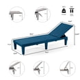 thumbnail image 7 of Hearth and Harbor Set of 2 Chaise Outdoor Lounge Chairs for Pool Chairs or Patio Furniture, Blue, 7 of 7
