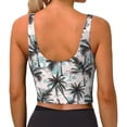 thumbnail image 3 of Naloa Hawaii Palms Sports Bras for Women, High Support Bra with Removable Pads, Comfortable - Small, 3 of 9