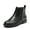 BLACK/PU, variant on Girls Ankle Boots with Side Zipper Low Heels Toddler/Little Kid/Big Kid