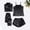 Black, variant on LSLJS Women's Home Clothing Comfort Set Four Piece Color Ding Set Suspender Set Long Sleeved Pants Pajamas, Sexy Night Gowns for Woman