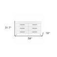 thumbnail image 3 of 58" White Six Drawer Double Dresser, 3 of 6