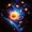 Orange Black, variant on Manfei Cosmic Spaceships 7-Piece Twin Bedding,Celestial Planet Bedding Comforter Set,Blue Orange Black,Black Reversible