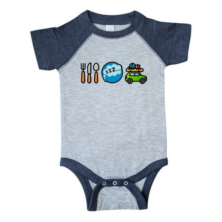 

Inktastic Vacation Eat Sleep Travel Gift Baby Boy or Baby Girl Bodysuit