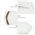 thumbnail image 4 of Miangastore Panneau en Toile Blanc Coton Bois 3Ensemble 7.9X6.9X0.6In, 4 of 9