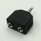 thumbnail image 3 of Adaptador de conector de audio estéreo Troglfold (2 unidades, 3,5 mm, 1 a 2 macho a hembra, doble mono, para auriculares y micrófono), color negro, 3 of 8