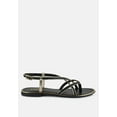 thumbnail image 2 of PHEOBE Strappy Black Flat Sandals, 2 of 7