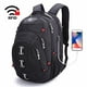 Photo 1 of swiss business travel laptop backpack-laptops backpack with usb charging port smart bag with rfid for man & woman school computer bags fits 15.6 inch laptop and notebook, black