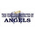 thumbnail image 1 of Vehicle Protected By Angels White Photo License Plate, 1 of 2