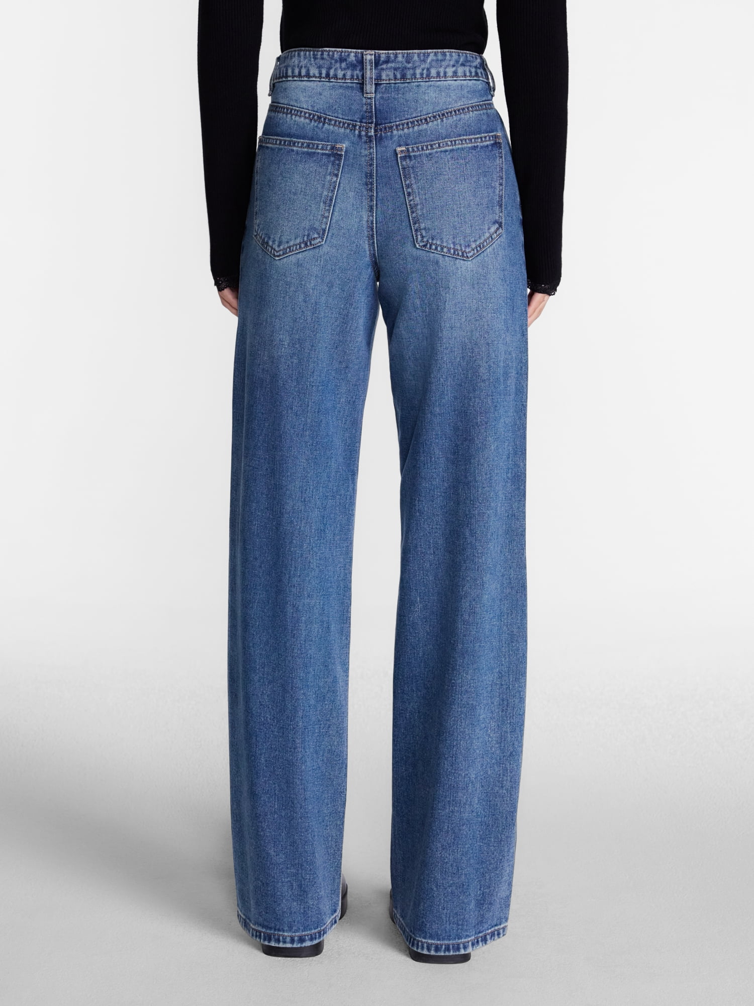 Madden NYC Women’s Ultra 90's Jeans with Rhinestone Bows, 32'' Inseam, Sizes 00-18