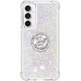 thumbnail image 3 of Slim Fit Case for Samsung Galaxy S23 FE,Soft Silicone TPU Glitter Liquid Quicksand Effect Ring Kickstand Case,Screen and Camera Protection Cover for S23 FE,WTZH Colorful, 3 of 14