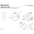 thumbnail image 5 of Kingston KS3045DKL Kaiser Single-Handle Three-Way Diverter Valve with Square Trim Kit in Oil Rubbed Bronze, 5 of 9