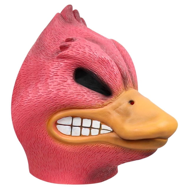 Cubierta facial con cabeza de animal, cubierta facial de Halloween con cara de pato enojado 2022, cubierta facial de pato hecha a mano con cuidado