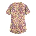 thumbnail image 3 of Garbnen S-5XL Plus Size Easter Scrub Tops V Neck Short Sleeve Women's Work Shirts Egg Cute Animals Nursing Uniforms for Women Scrubs with Pockets, 3 of 6