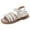 Beige, variant on eileial Girls Sandals Open Toe Summer Flats Dress Sandals Shoes Toddler/Little Kid/Big Kid,Brown 8
