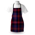 thumbnail image 3 of Checkered Apron Vibrant Colored Old Fashion Pattern Folkloric British Culture Inspired, Unisex Kitchen Bib Apron with Adjustable Neck for Cooking Baking Gardening, Royal Blue Red Black, by Ambesonne, 3 of 3