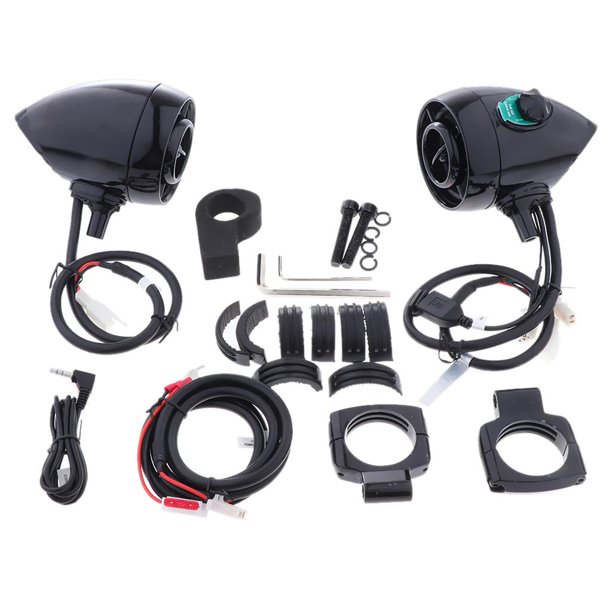 A Prueba De Intemperie Para Motocicletas, Sistema De Amplificador Esté de sonido Y Reproductor De Música Con Soporte De Manillar M Soporte de 125 pulgadas Cola Altavoz de alto rendimiento para motocicleta