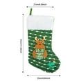 thumbnail image 3 of AuroraX Cute Stylish Plush Christmas Stocking Knitted Embroidered Stockings with 3d Santa Snowman and Reindeer 17" Candy Stocking Bag for Girls, 3 of 6