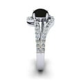 thumbnail image 3 of SuperJeweler 1.40 Carat Oval Shape Black Onyx and Fancy Diamond Ring In Sterling Silver For Women, 3 of 6