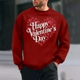 thumbnail image 2 of Tqyyweavej Sweat à Capuche pour Hommes Imprimé Saint-Valentin Décontracté Manches Longues Col Rond Chandails en Molleton de Base pour Hommes, Cadeaux de Noël pour Hommes, 2 of 6