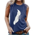 thumbnail image 2 of Viikei Womens Camisoles and Tanks Plus Size Tank Tops for Women Camisoles for Women Feather Print Tank Tops Adult Girls Summer Beach Funny Graphic Tanks Vest Blouse, 2 of 6