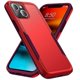 thumbnail image 1 of Funda a prueba de golpes de PC + TPU para iPhone 13 Mini, color rojo, 1 of 5