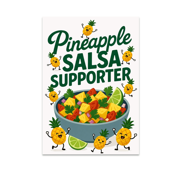 Tropical Salsa Wall Art - Pineapple Salsa Supporter - 13x19 Poster Print