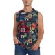 thumbnail image 1 of Fotbe Adventure Camping Badge Men's Camiseta sin Mangas Estampada para Hombres, Playera Casual para Gimnasio, Entrenamiento, Playa-X-Large, 1 of 7