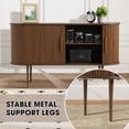 thumbnail image 5 of Magic Union 55" Sideboard Buffer Cabinet with Fluted Slide Doors, Tambour Storage Cabinet with Shelves, Modern Credenza Sideboard Buffet Console Cabinet for Bedroom Living Room Hallway Entryway, 5 of 6
