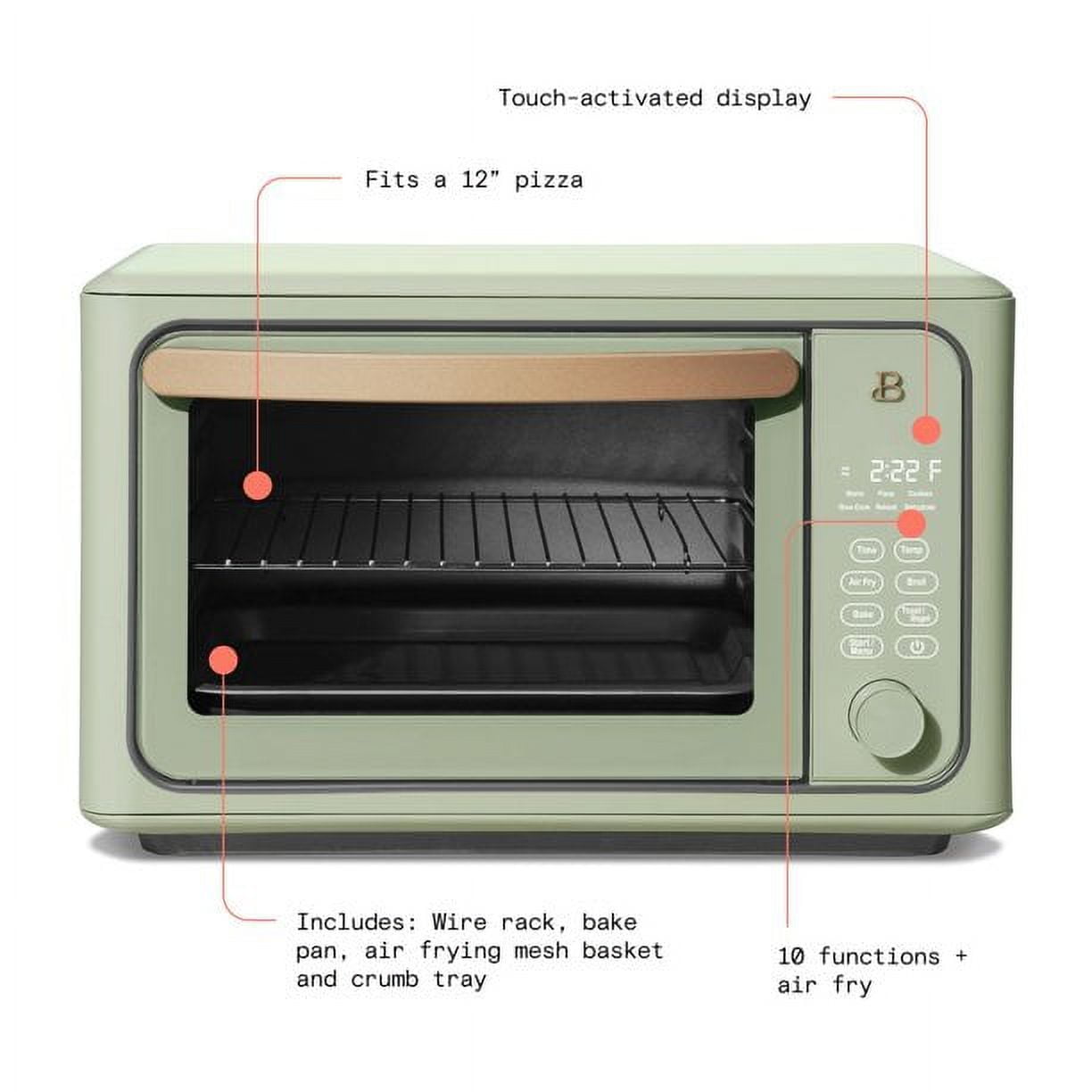 𝓞𝓘𝓜𝓘𝓢 Air Fryer Toaster Ovens, 17QT Small Toaster Ovens Countertop 16L  4 Slice Toaster Convection Oven Air with Rotisserie