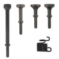 thumbnail image 2 of 5 Pcs Smoothing Air Hammer Tool Kit Pneumatic Chisel Bits Accessories 0.401'' (10mm) Shank Air Hammer Extended Length With Spring, 2 of 4