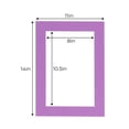 thumbnail image 3 of Dark Purple Acid Free 11x14 Picture Frame Mats with White Core Bevel Cut for 8.5x11 Pictures - Fits, 3 of 3