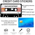 thumbnail image 6 of 4PCS Audio Tape Credit Card Skin Stickers Set, Waterproof Debit Card Sticker 80s 90s Tape Recorder Themed Credit Card Bank Card Sticker Skins, 6 of 10