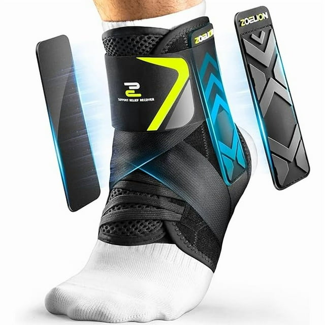 wonima11 Quick Lace Up Ankle Brace with Side Stabilizing Pads, Slim Fit Ankle Support Brace, Adjustable & Breathable Ankle Support for Men Women, Ankle Stabilizer for Sprain,Injury Recovery,Sports,XL