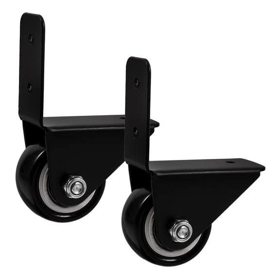 Raindrops  2 Pcs Silent Casters Castor Wheels Heavy Duty Work Office Black