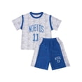 thumbnail image 3 of inlzdz Kids Girls Boys Summer Quick Dry T-Shirt and Shorts Set Football Team Training Uniform Blue 120, 3 of 7