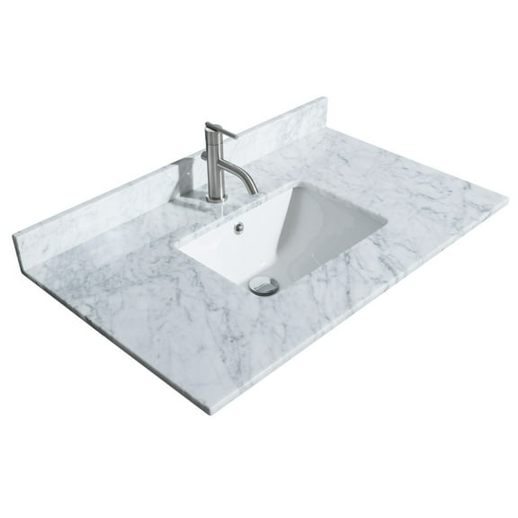 Wyndham Collection Wcvvca136stopuns 36" Marble Vanity Top - White