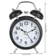 thumbnail image 4 of Reloj despertador de campana doble de 3 pulgadas, marco de Metal, esfera 3D con retroiluminación, luz nocturna, reloj de mesa de escritorio para oficina en casa, negro TUNC Sencillez, 4 of 5