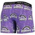 thumbnail image 5 of Men's Pair of Thieves Black/Purple Colorado Rockies Super Fit 2-Pack Boxer Briefs Set, 5 of 5
