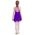 thumbnail image 2 of inlzdz Ballet Leotards for Toddler Girls Sequins Camisole Sleeveless Gymnastics Tutu Skirted Purple 8, 2 of 7
